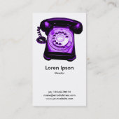 Lila Hotline - Weiß Visitenkarte (Rückseite)