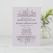 Lila hübsch einladung (Stehend Vorderseite)