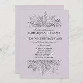 Lila hübsch einladung (Vorne/Hinten)