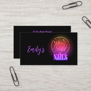 lila hübsch: Nail Artist Business Visitenkarte