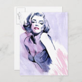 Lila hübsch postkarte (Vorne/Hinten)