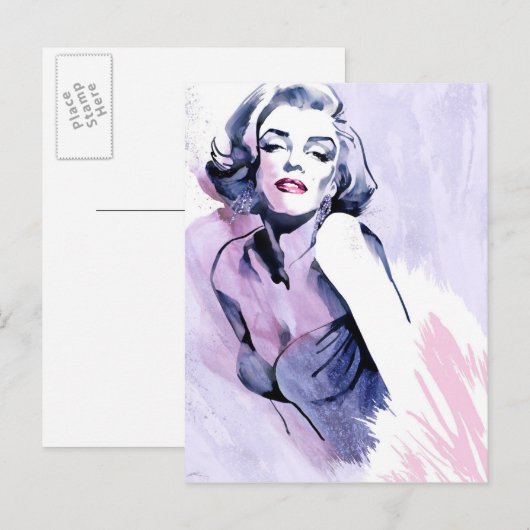 Lila hübsch postkarte (Vorne/Hinten)