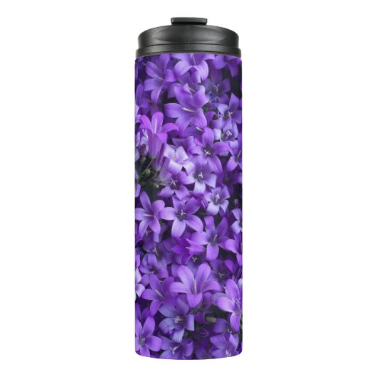 Lila Hübsche Blume Thermosbecher (Vorderseite)
