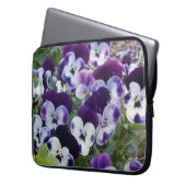 Lila Hübsche Stiefmütterchen, Laptopschutzhülle (Vorderseite Links)