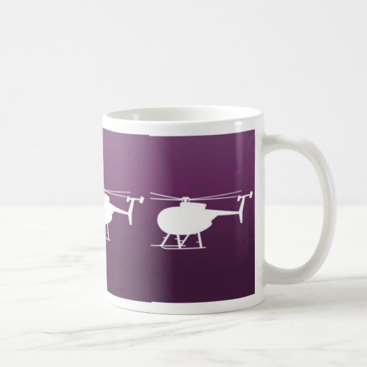 Lila Hubschrauber Kaffeetasse (Rechts)