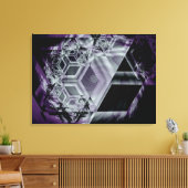 Lila Hue Stretched Canvas Print Leinwanddruck (Insitu (Wohnzimmer))