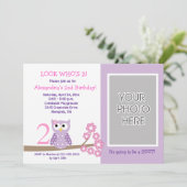 Lila Hufeisen *FOTO* Geburtstag 12x18 Einladung (Stehend Vorderseite)