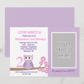 Lila Hufeisen *FOTO* Geburtstag 12x18 Einladung (Vorne/Hinten)