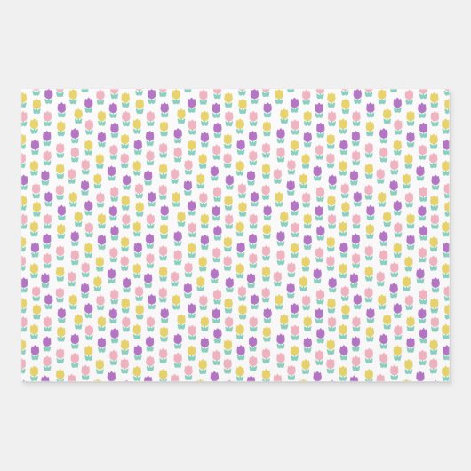 Lila Hühnereier Hühnereier Ostermuster Geschenkpapier Set (Vorderseite 3)