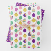 Lila Hühnereier Hühnereier Ostermuster Geschenkpapier Set (Beispiel)