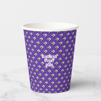 Lila Hummel Geschäftsveranstaltung 8 oz. Papier  Pappbecher