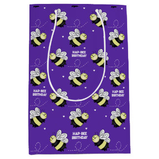 Lila Hummel Mittelglanz Mittlere Geschenktüte