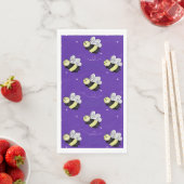 Lila Hummelfamilientreffen Serviette (Beispiel)