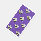 Lila Hummelfamilientreffen Serviette (Ecke)