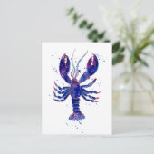 Lila Hummer Postkarte (Stehend Vorderseite)