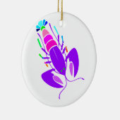 LILA HUMMER-RUNDE VERZIERUNG KERAMIKORNAMENT (Rechts)