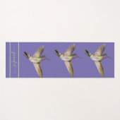 Lila Hummingbird Monogram Yogamatte (Vorderseite (Horizontal))