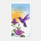 Lila Hummingbird Paper Napkin Serviette (Vorderseite)