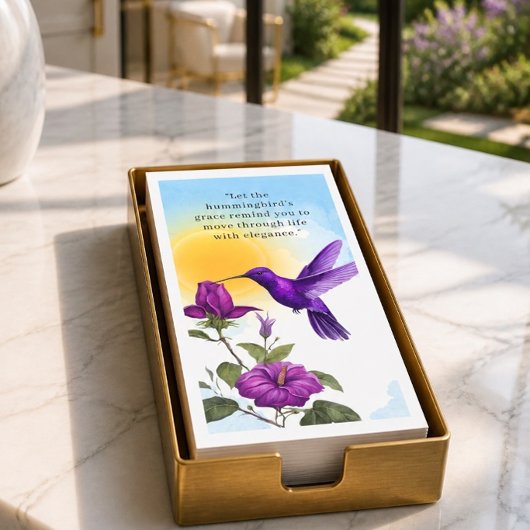 Lila Hummingbird Paper Napkin Serviette