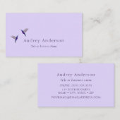 Lila Hummingbirds-Visitenkarte Visitenkarte (Vorne/Hinten)