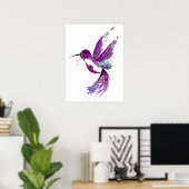 Lila Hummingvogel Poster (Heimbüro)