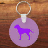 Lila Hund Schlüsselanhänger (Vorderseite)