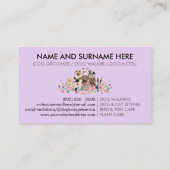 Lila Hunde Boho Chic Ernennung Visitenkarte (Rückseite)