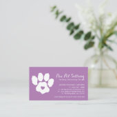 Lila Hunde-Logo Visitenkarte (Stehend Vorderseite)