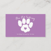 Lila Hunde-Logo Visitenkarte (Rückseite)