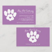 Lila Hunde-Logo Visitenkarte (Vorne/Hinten)