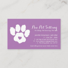 Lila Hunde-Logo Visitenkarte