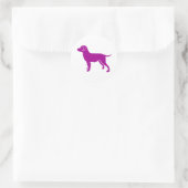 Lila Hundedesign Runder Aufkleber (Tasche)