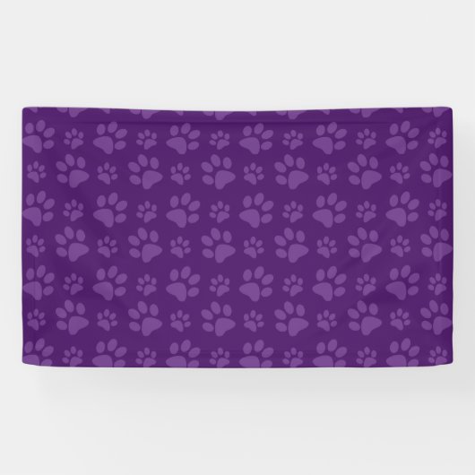 Lila Hundepapiermuster Banner (Horizontal)