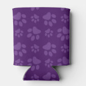 Lila Hundepapiermuster Dosenkühler (Rückseite)