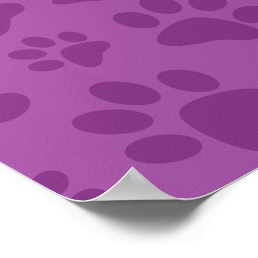 Lila Hundepapiermuster Poster (Ecke)