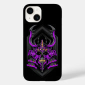Lila Hunter Samurai Skull Case-Mate iPhone Hülle (Rückseite)