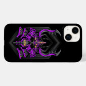 Lila Hunter Samurai Skull Case-Mate iPhone Hülle (Rückseite (Horizontal))