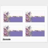 Lila Hütte Blumenaufkleber Rechteckiger Aufkleber (Blatt)
