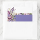 Lila Hütte Blumenaufkleber Rechteckiger Aufkleber (Tasche)