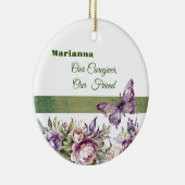 Lila Hütte Blumenzucht Keramik Ornament (Rechts)