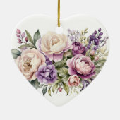 Lila Hütte Blumenzucht Keramik Ornament (Hinten)