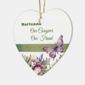 Lila Hütte Blumenzucht Keramik Ornament (Links)