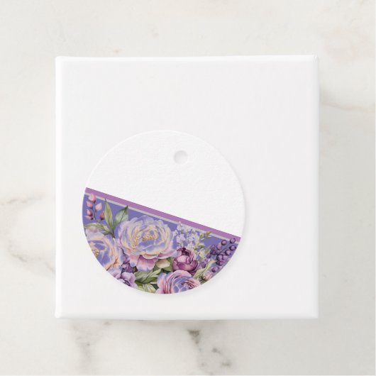 Lila Hütte Floral Presentiefe Geschenkanhänger (Beispiel)