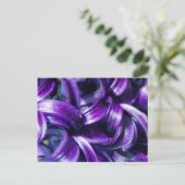 Lila Hyacinth Blume Postkarte (Stehend Vorderseite)