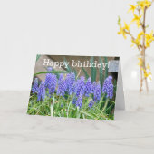 Lila Hyacinth Geburtstagskarte Karte (Gelbe Blume)
