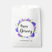 Lila Hyacinth Wreath Happy Norooz Neues Jahr Geschenktütchen (Vorderseite)