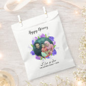 Lila Hyacinth Wreath Happy Noroz Neues Jahr Foto Geschenktütchen (Ausgeschnitten)