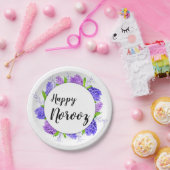 Lila Hyacinth Wreath New Year Happy Norooz Pappteller (Party)