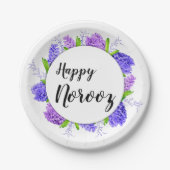Lila Hyacinth Wreath New Year Happy Norooz Pappteller (Vorderseite)