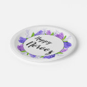 Lila Hyacinth Wreath New Year Happy Norooz Pappteller (Schrägansicht)